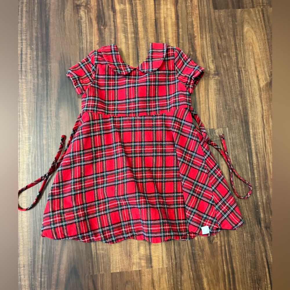 Sweet Honey Christmas Plaid Dress 3T